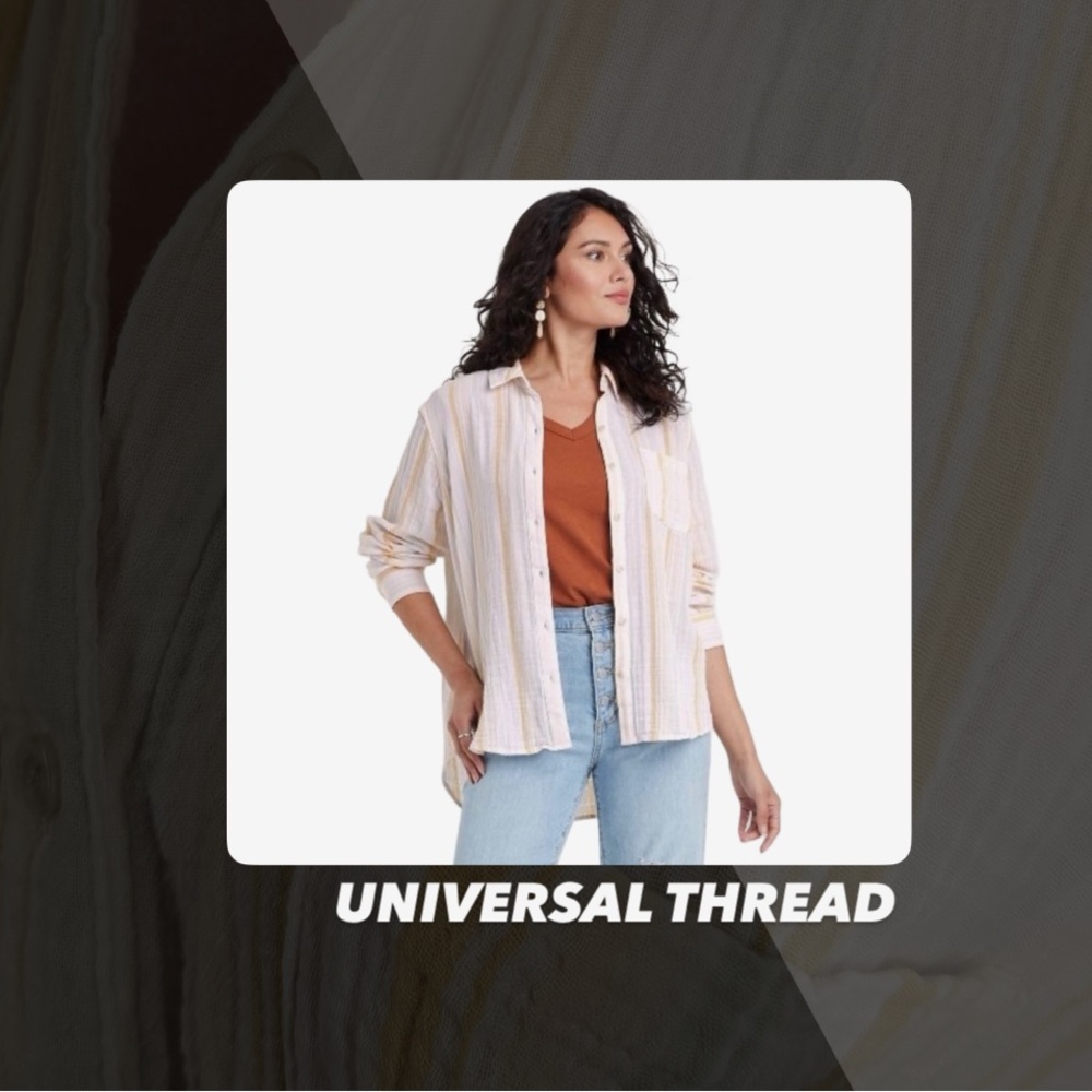 EUC Universal Thread Striped Gauze Shirt